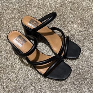 Dolce Vita Black Multi-Strap Block Heel Sandals